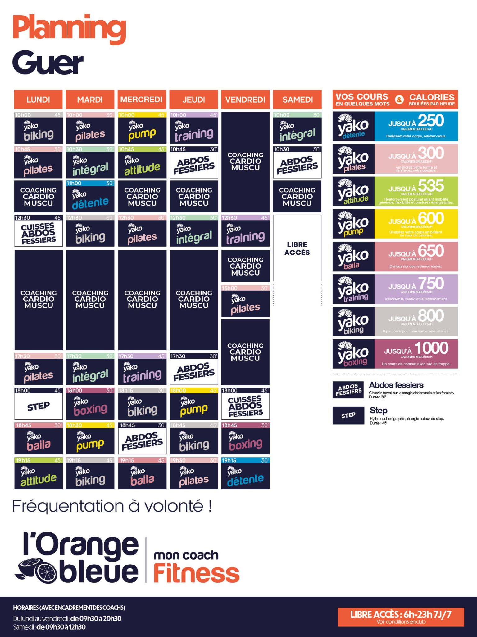 616 planning salle de sport guer