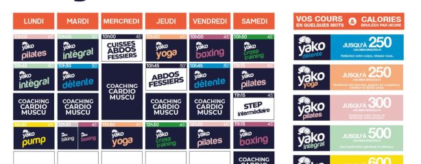 619 planning salle de sport limoges nord