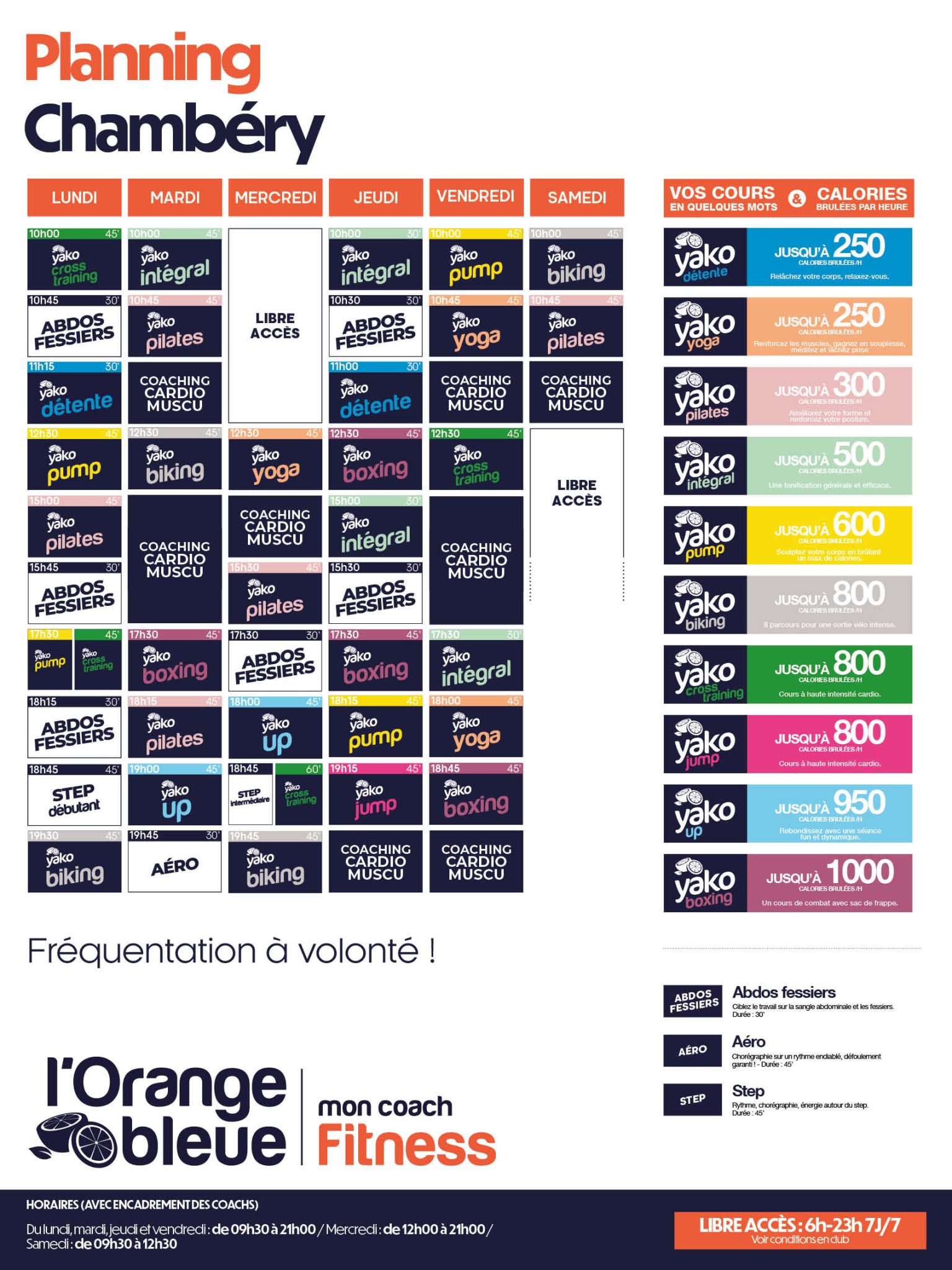 63 planning salle de sport chambery
