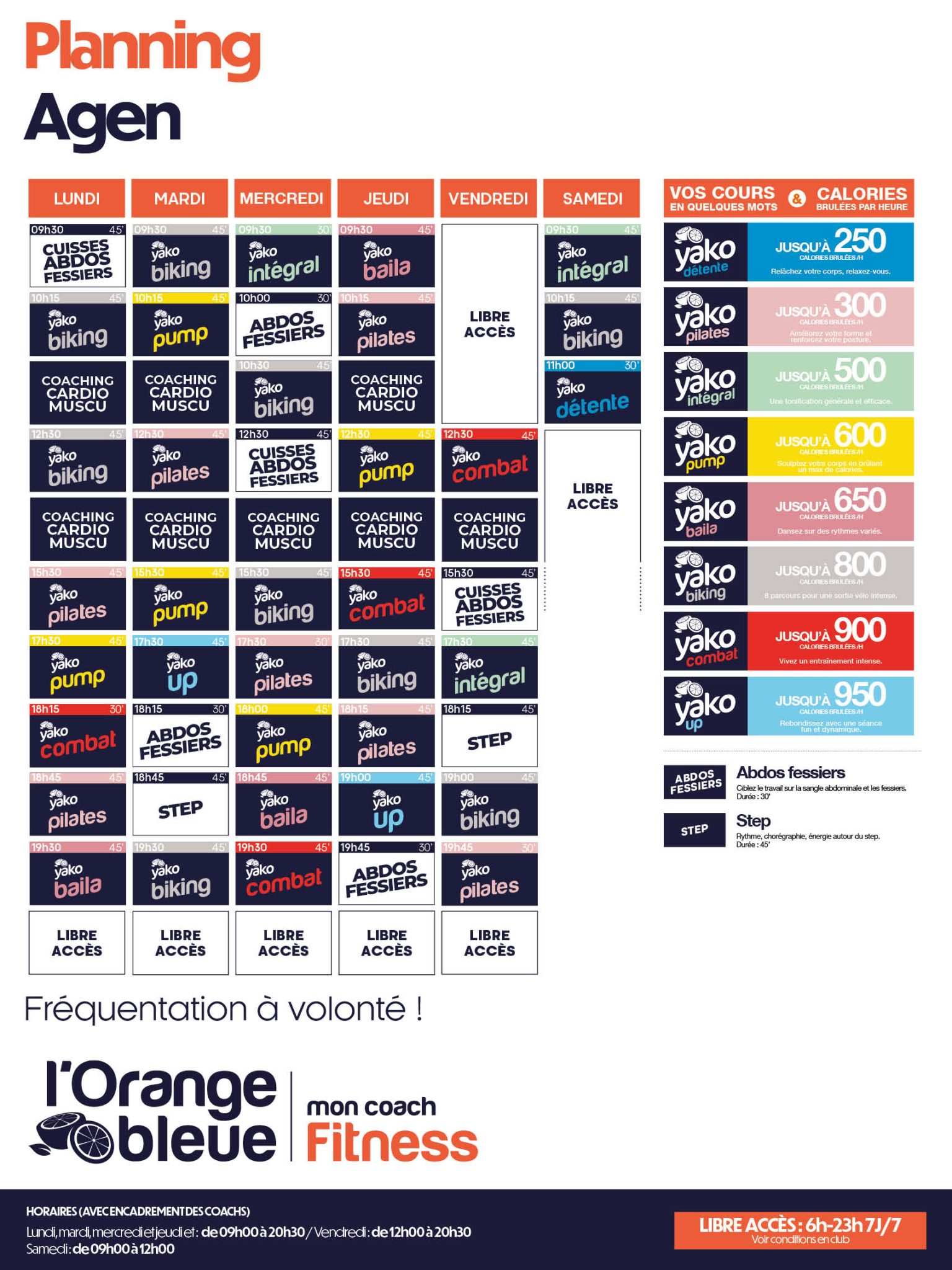 8 planning salle de sport agen