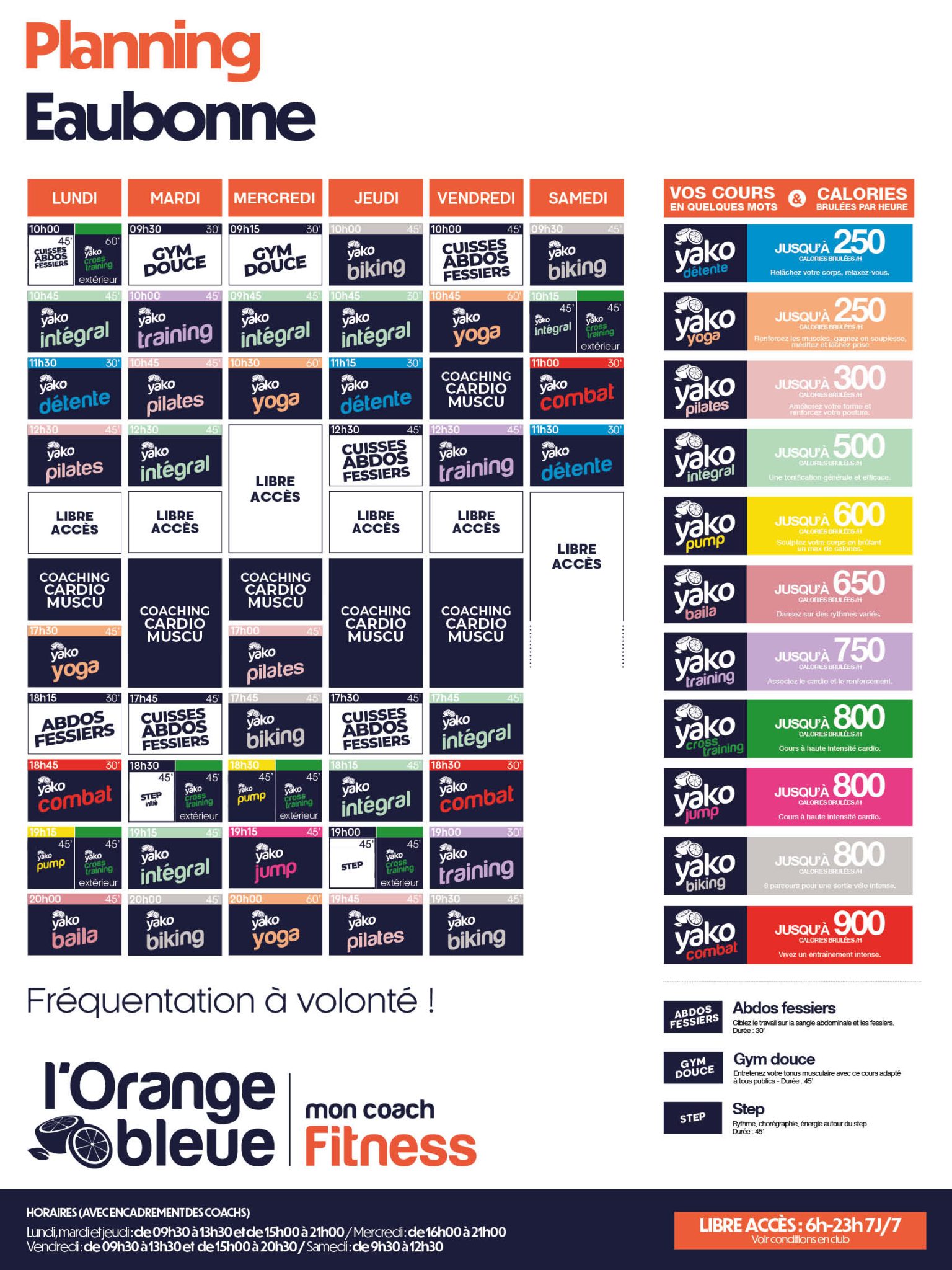 99 planning salle de sport eaubonne